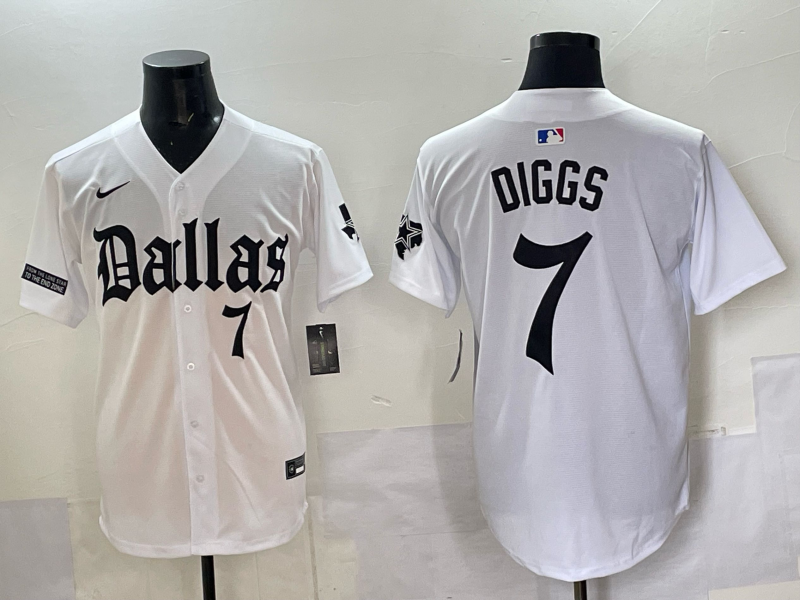 Men Dallas Cowboys #7 Diggs white Nike 2025 NFL Jersey 03
